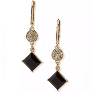 Karl Lagerfeld Paris Gold Tone Drop Earrings